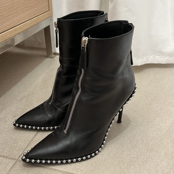 Alexander Wang “ERI“ Studded Pointy Toe Ankle Bootie - Picture 4 of 6